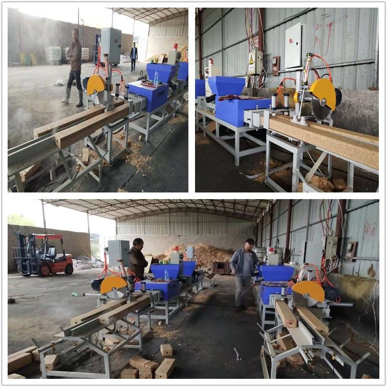 wood pallet block extruder
